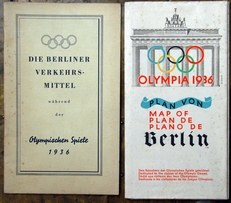 Olympia plan von Berlin und Berliner Verkehrsmittel O.S.1936