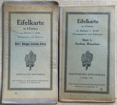 Eifelkarte in 4 Farbe Blatt 1 und 2