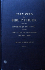 Catalogus der Koloniale Bibliotheek.3de supplement.