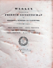 Werken uitg. door het Friesch Genootschap,1853 